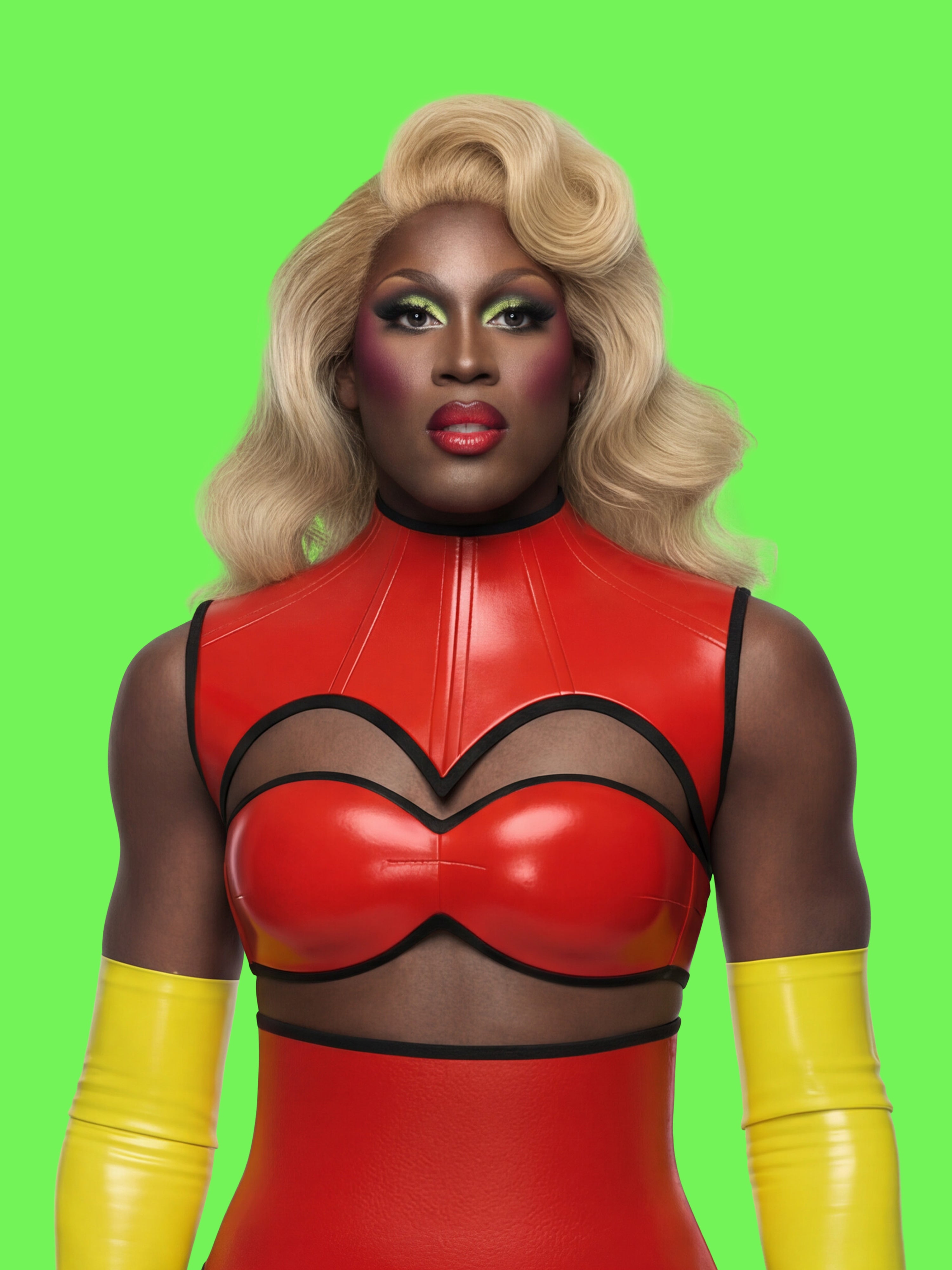 Sweetheart Harness Corset Sewing Pattern for drag queens goth alternative valentines day costume outfit leather by katkow front 