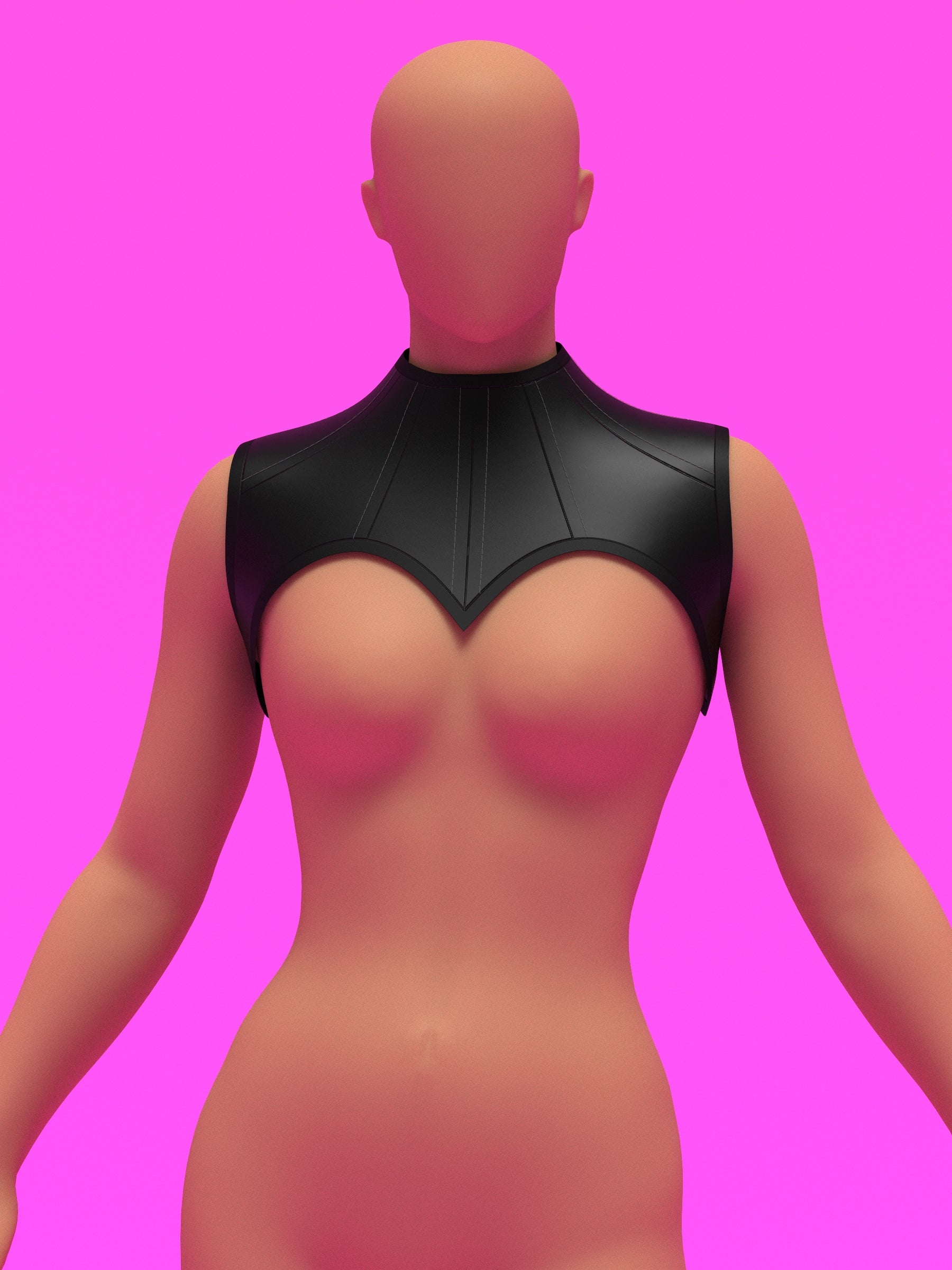 Sweetheart Harness Corset Sewing Pattern for drag queens fetish goth alternative valentines day halloween costume outfit leather by katkow black leather