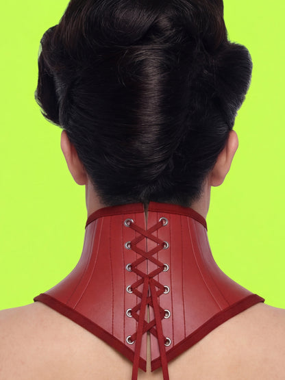 V-Cut Pointed Neck Corset Sewing Pattern for Drag Queens Cosplay Accessory Alternative Goth Costume by Katkow Back