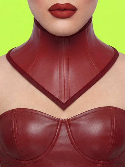 V-Cut Pointed Neck Corset Sewing Pattern for Drag Queens Cosplay Accessory Alternative Goth Costume by Katkow Front