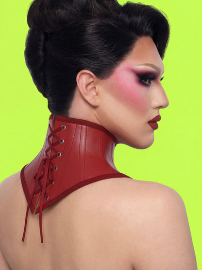 V-Cut Pointed Neck Corset Sewing Pattern for Drag Queens Cosplay Accessory Alternative Goth Costume by Katkow Side