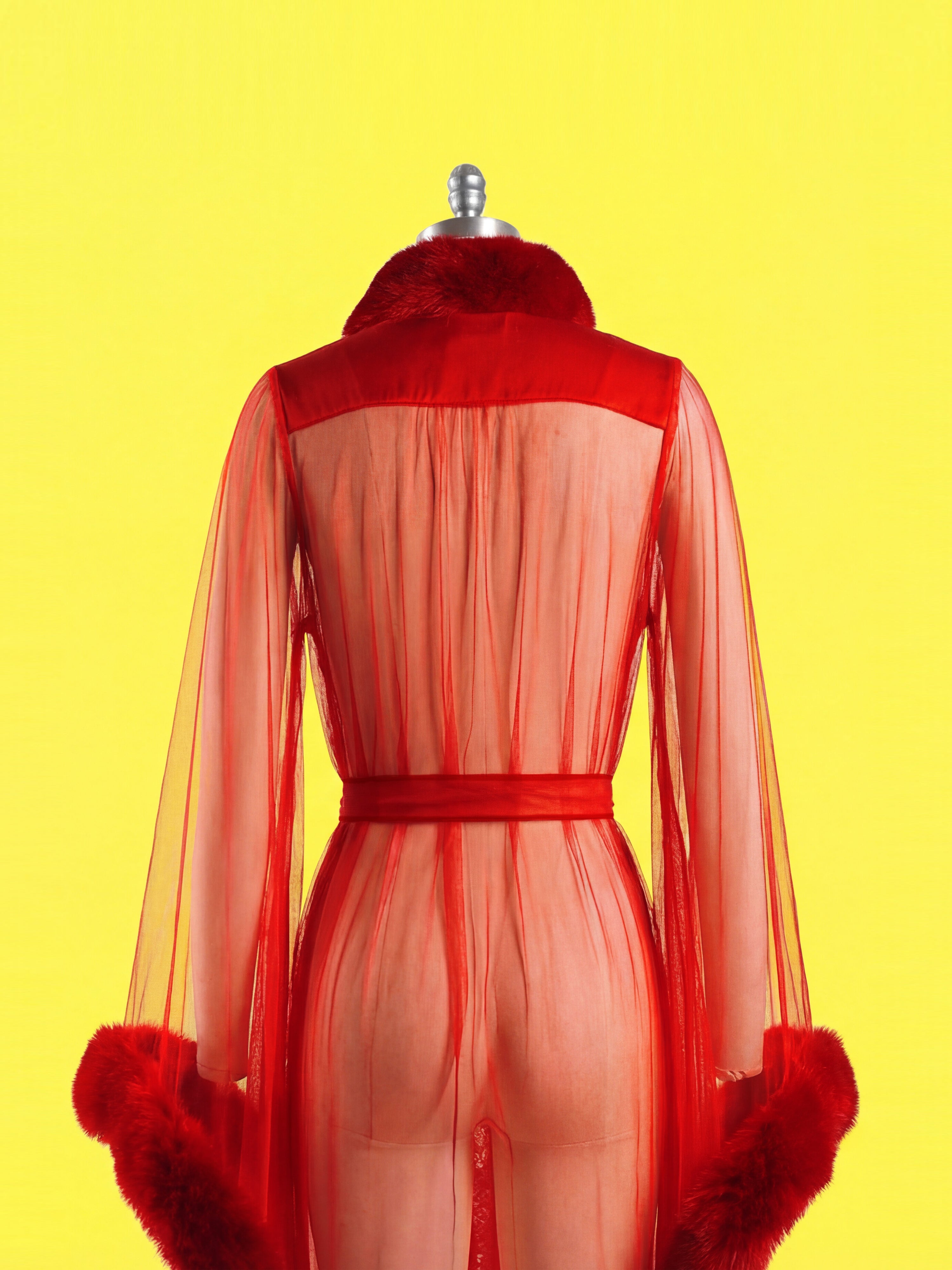 Vintage Robe Reveal Sewing Pattern for Drag Queens Hollywood Glamour Gathered Fur Trim by Katkow Reveal Coat Jacket Oversize Back Close