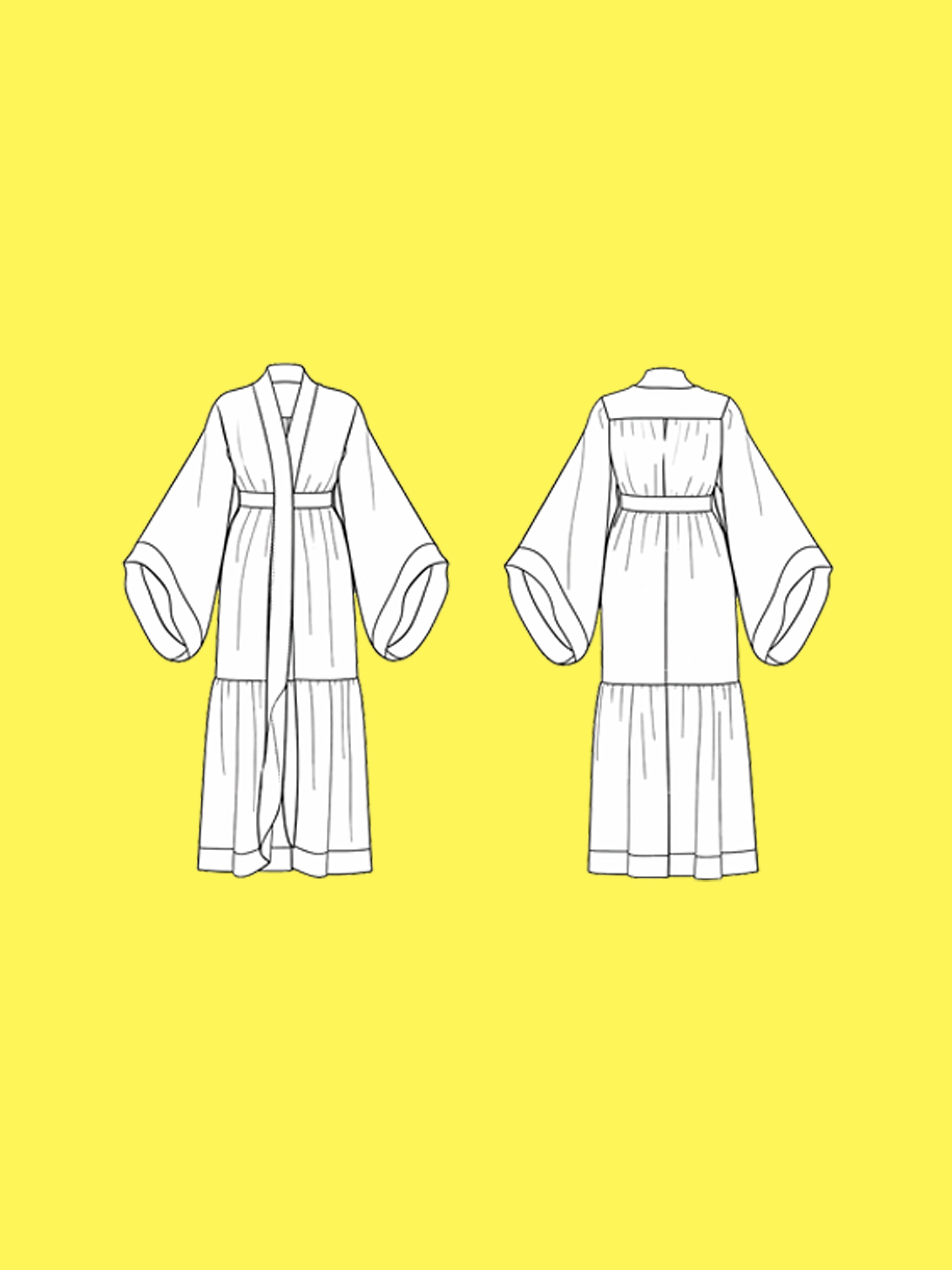 Vintage Robe Reveal Sewing Pattern for Drag Queens Hollywood Glamour Gathered Fur Trim by Katkow Reveal Coat Jacket Oversize Flats