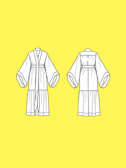 Vintage Robe Reveal Sewing Pattern for Drag Queens Hollywood Glamour Gathered Fur Trim by Katkow Reveal Coat Jacket Oversize Flats