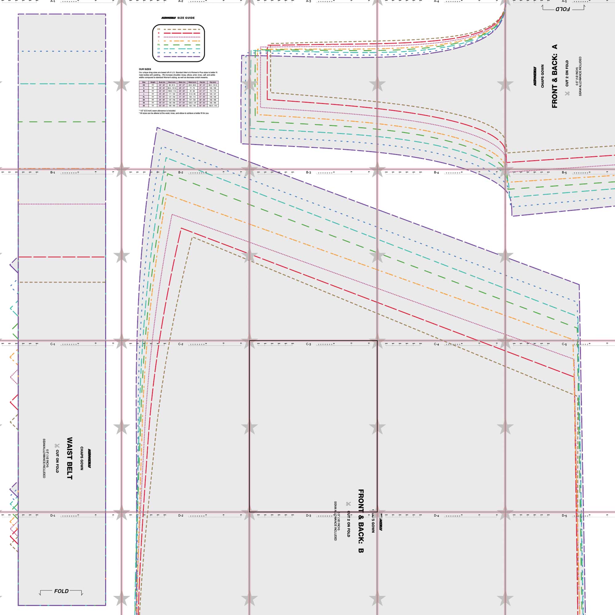 Chaps Gown Sewing Pattern (Sizes XS-4X) PDF – Katkow
