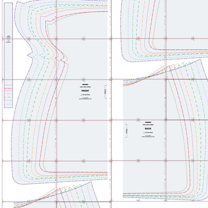 katkow drag queen cowl neck dress sewing pattern layout