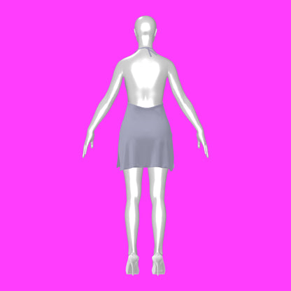 katkow drag queen cowl neck dress sewing pattern back