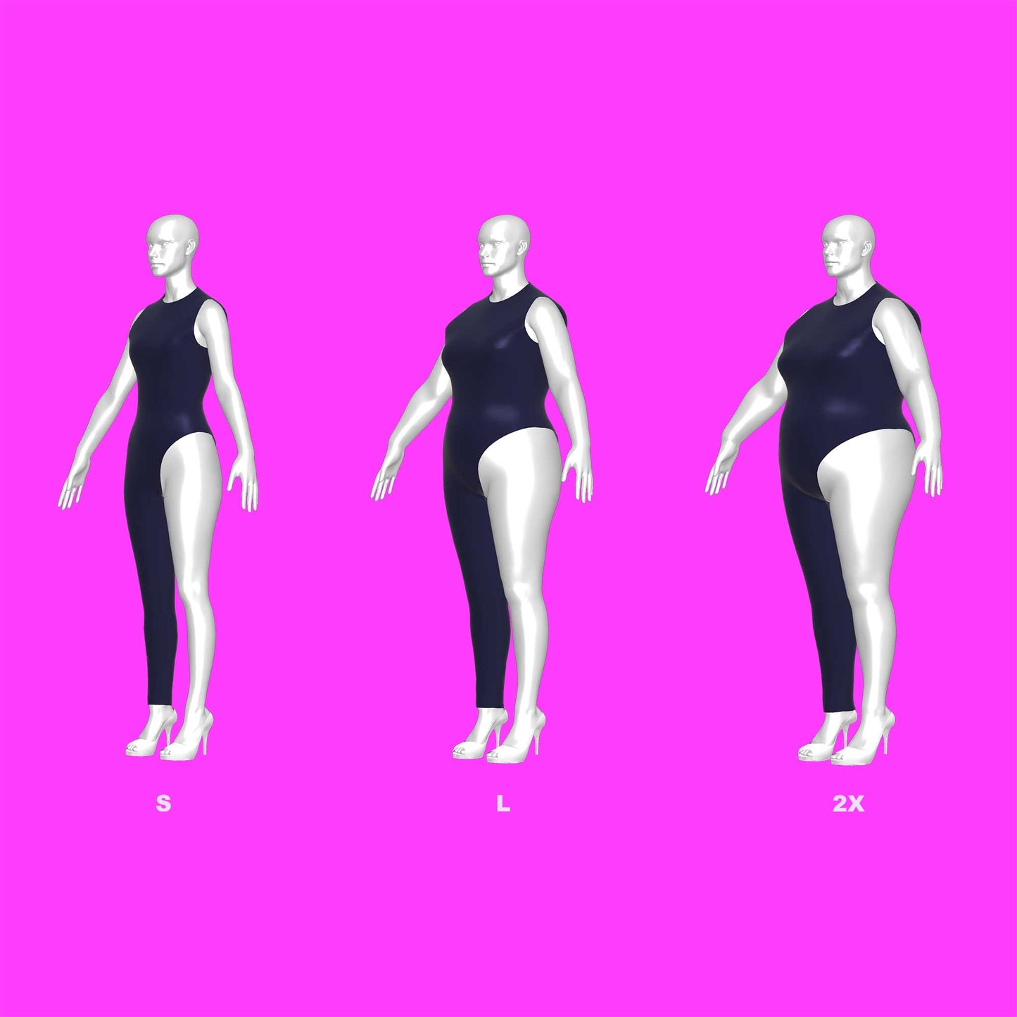katkow drag queen crew neck asymmetric bodysuit sewing pattern sizes