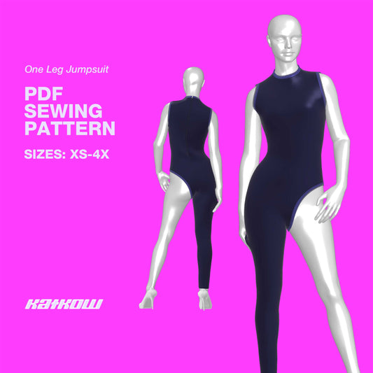 katkow drag queen crew neck asymmetric bodysuit sewing pattern thumb