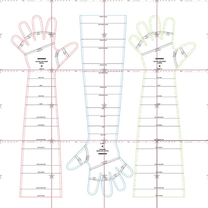katkow drag queen gloves sewing pattern layout