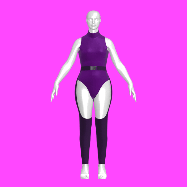 katkow drag queen leotard and chaps sewing pattern gif