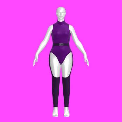katkow drag queen leotard and chaps sewing pattern gif