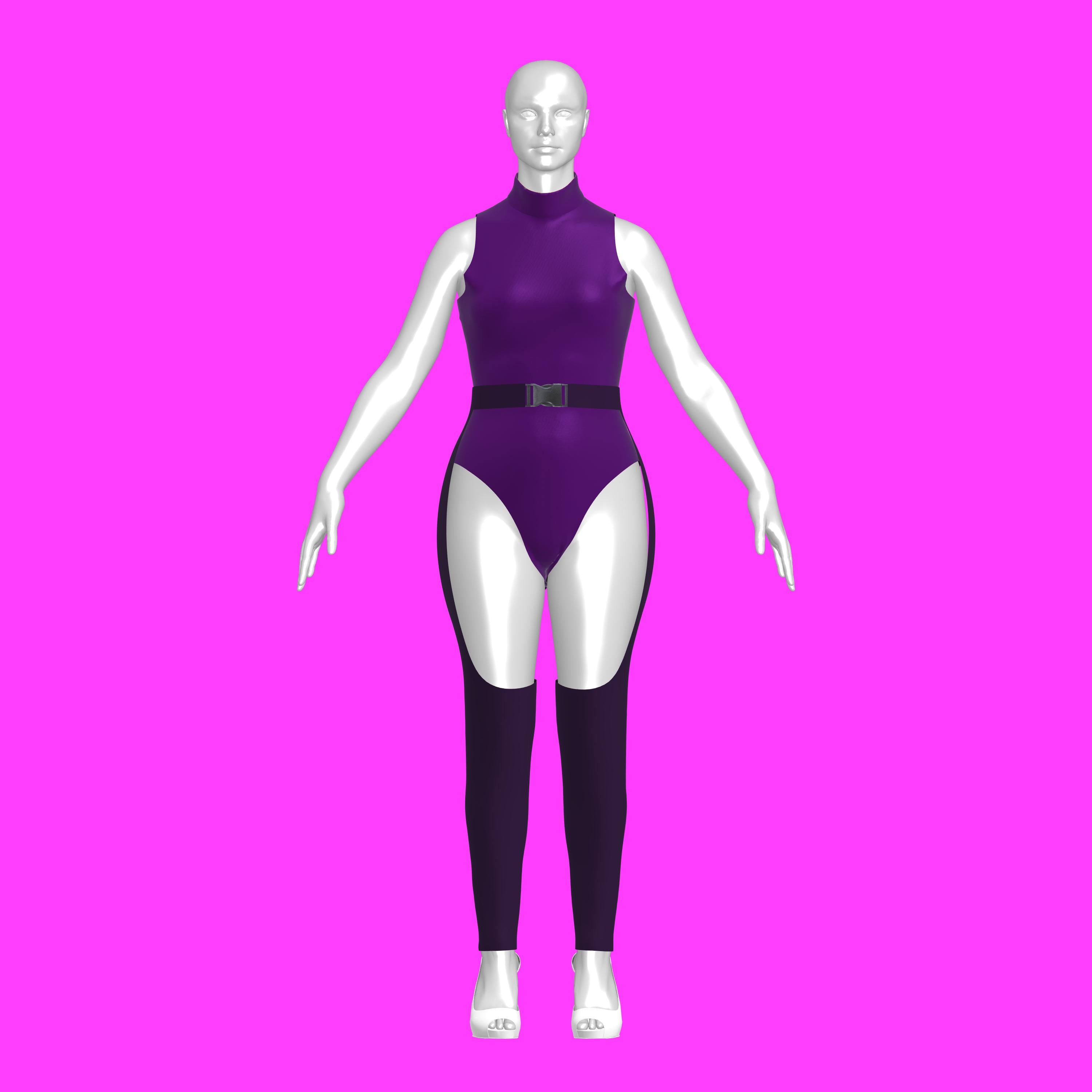 katkow drag queen leotard and chaps sewing pattern front