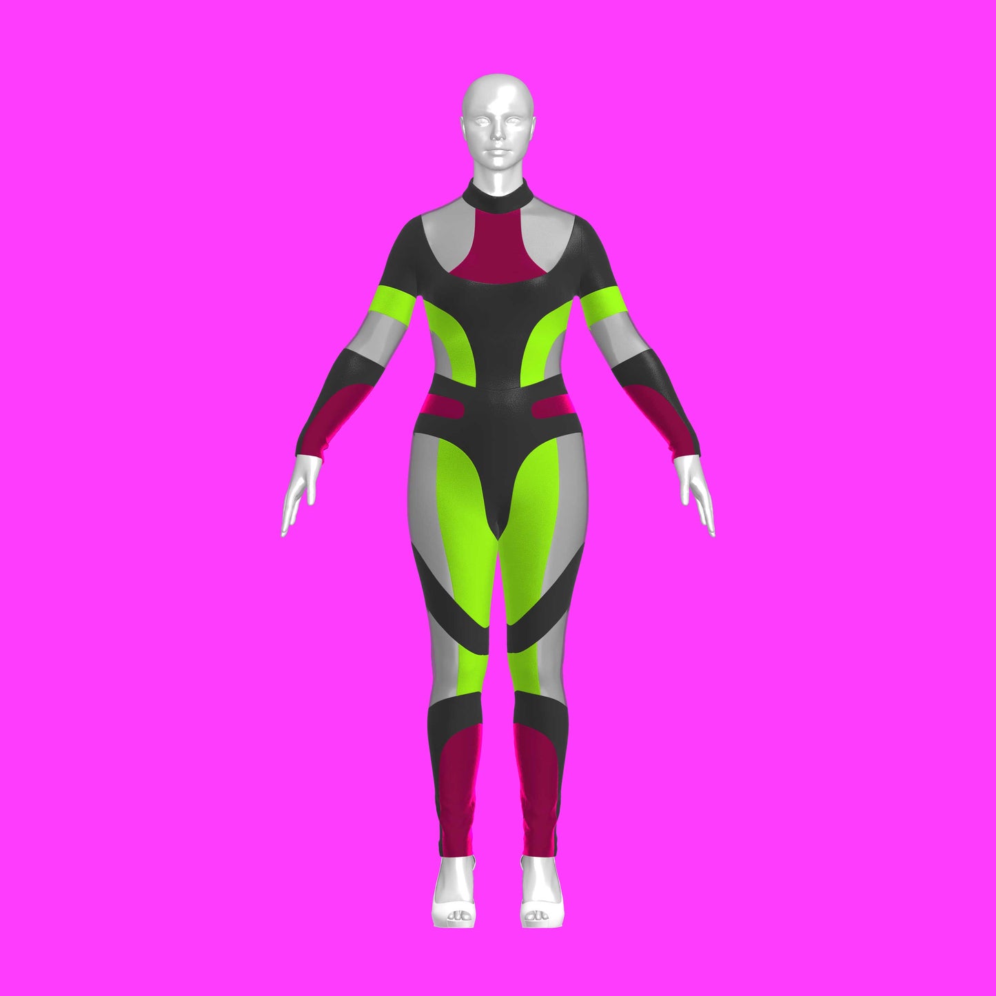 katkow drag queen paneled bodysuit sewing pattern front