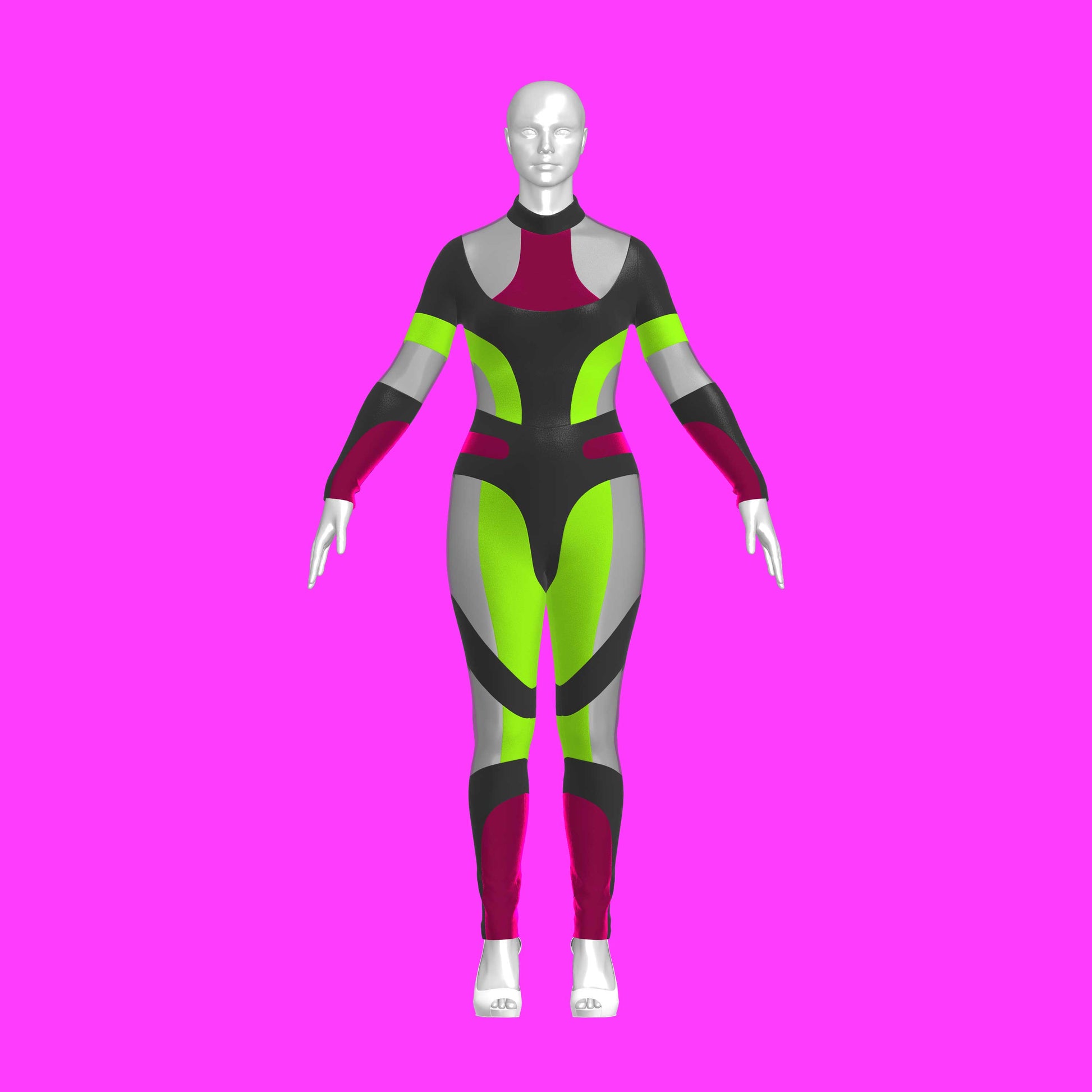 katkow drag queen paneled bodysuit sewing pattern front