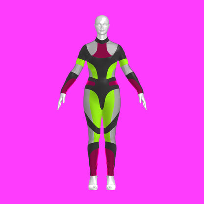 katkow drag queen paneled bodysuit sewing pattern front