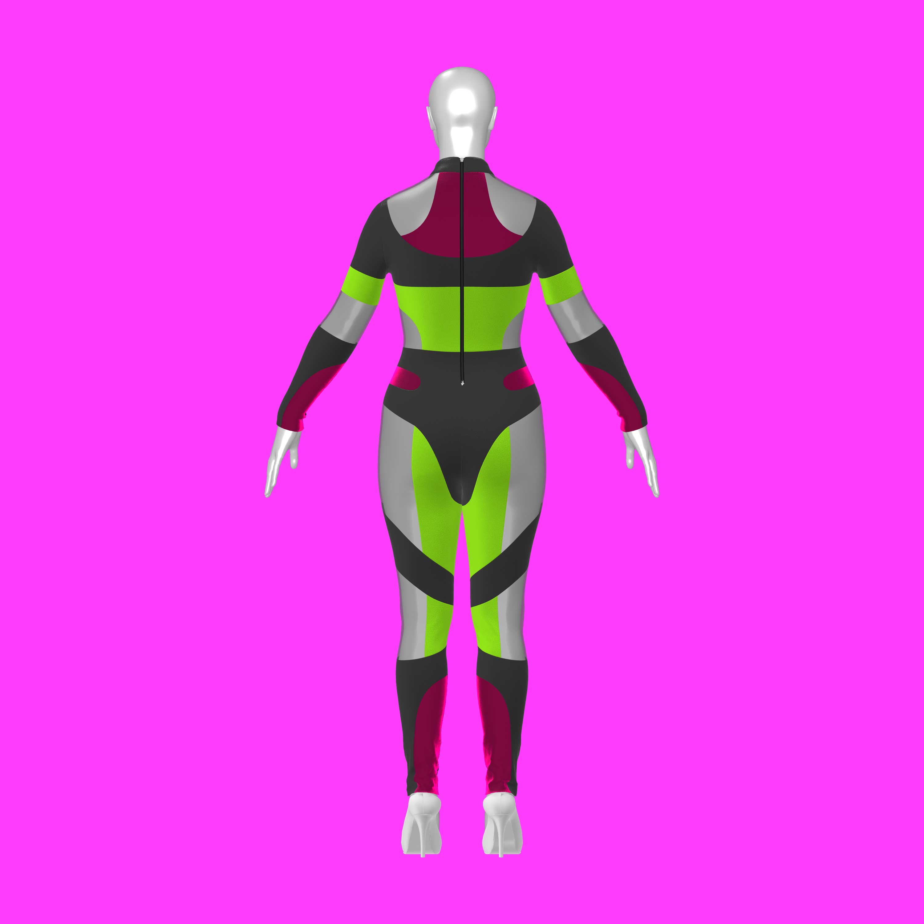 katkow drag queen paneled bodysuit sewing pattern back