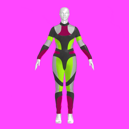 katkow drag queen paneled bodysuit sewing pattern gif