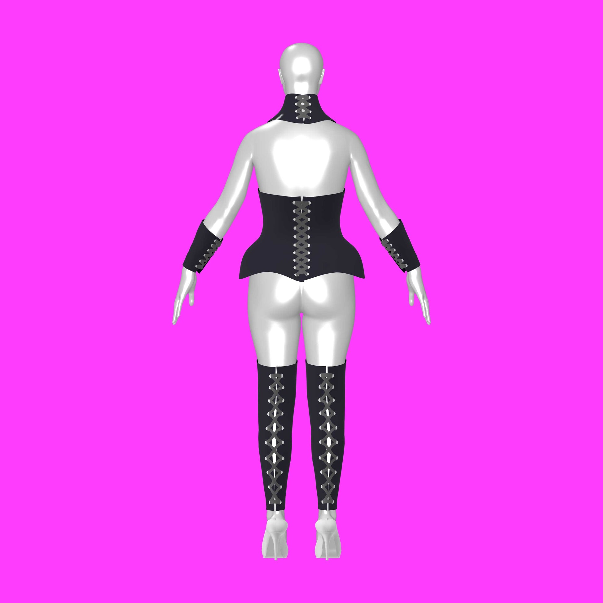 katkow drag queen corset sewing pattern set back