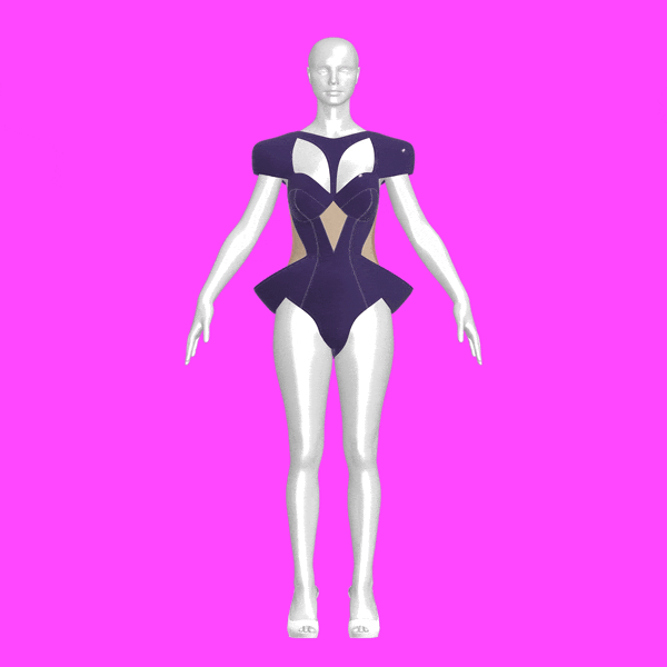 katkow drag queen leotard corset sewing pattern gif