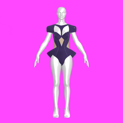 katkow drag queen leotard corset sewing pattern gif