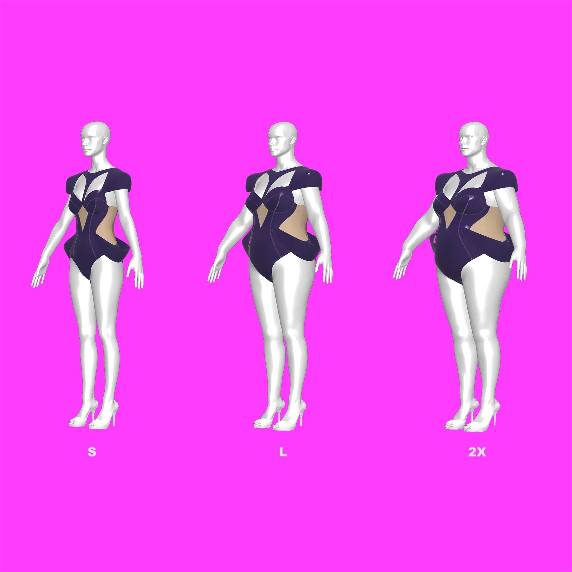 katkow drag queen leotard corset sewing pattern sizes
